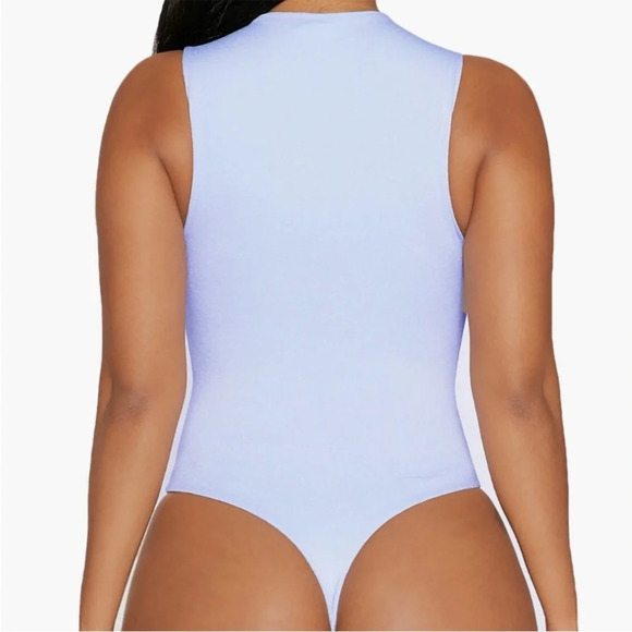 Naked Wardrobe The NW Sleeveless Bodysuit in Periwinkle Size Small - Picture 2 of 7